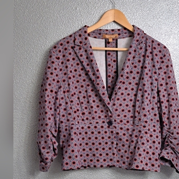 Ellen Tracy Art Deco Jacket  Size L - Picture 11 of 11